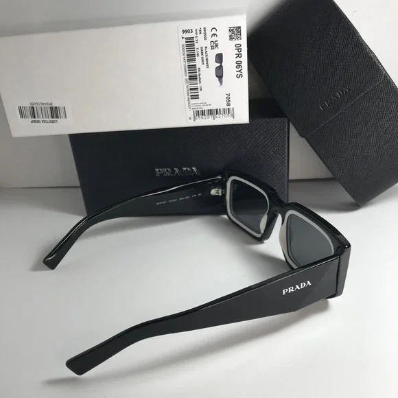 New - 💯Authentic - New - Prada Eyewear PR 06YS rectangle frame sunglasses - Picture 4 of 16